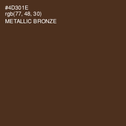 #4D301E - Metallic Bronze Color Image